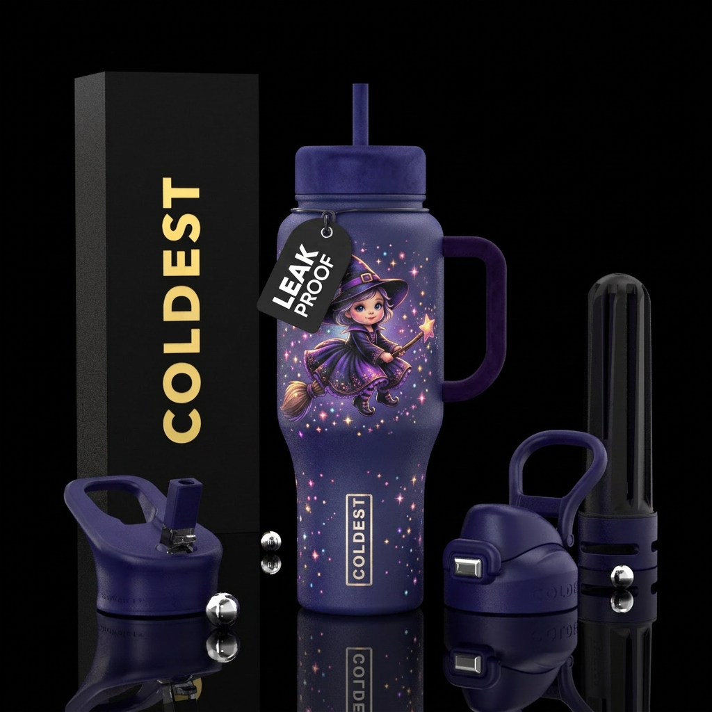 Baby witch water bottle design