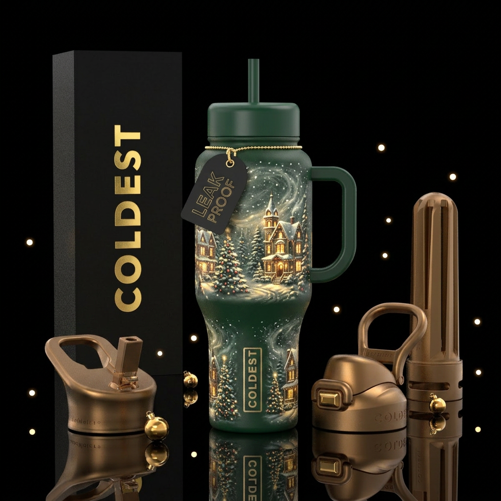 Christmas water bottle design