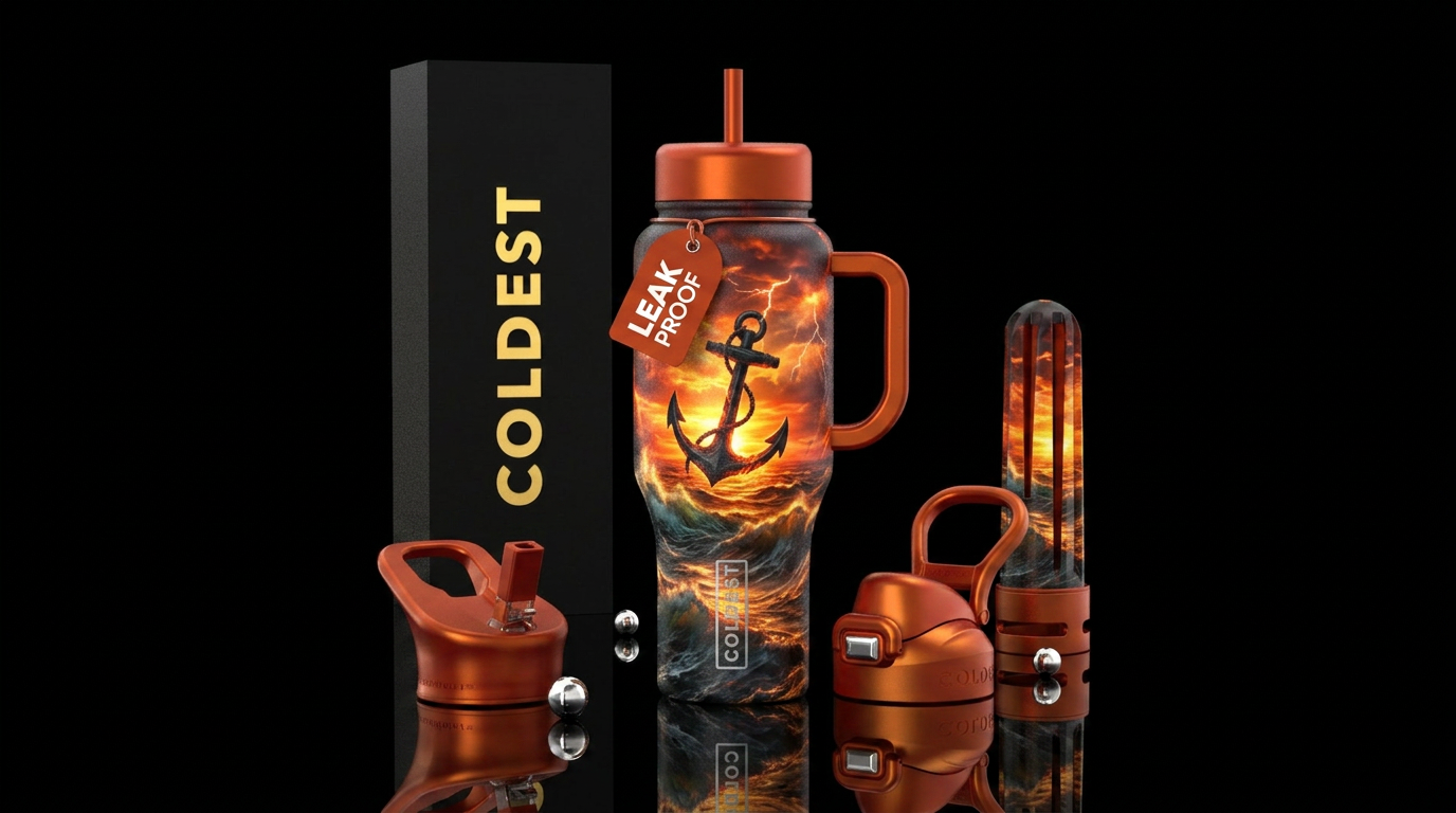 The anchor holds water bottle design