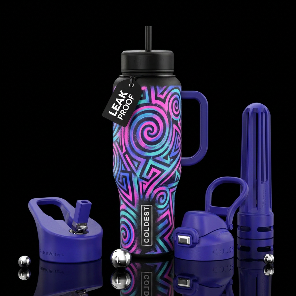 Wave water bottle design