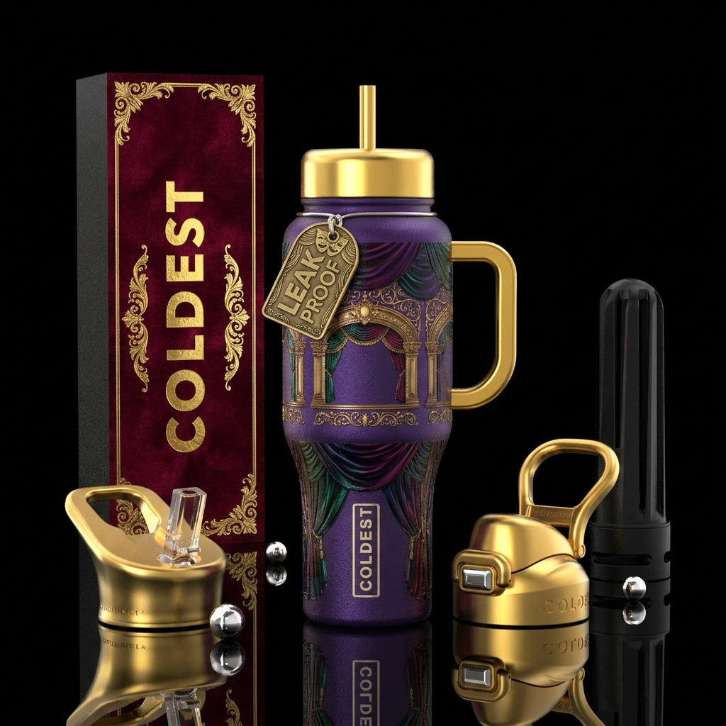 The Theatre water bottle design