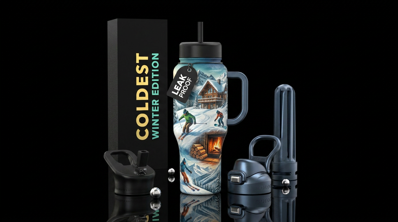 Winter time water bottle design