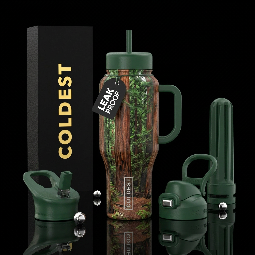 Redwoods water bottle design