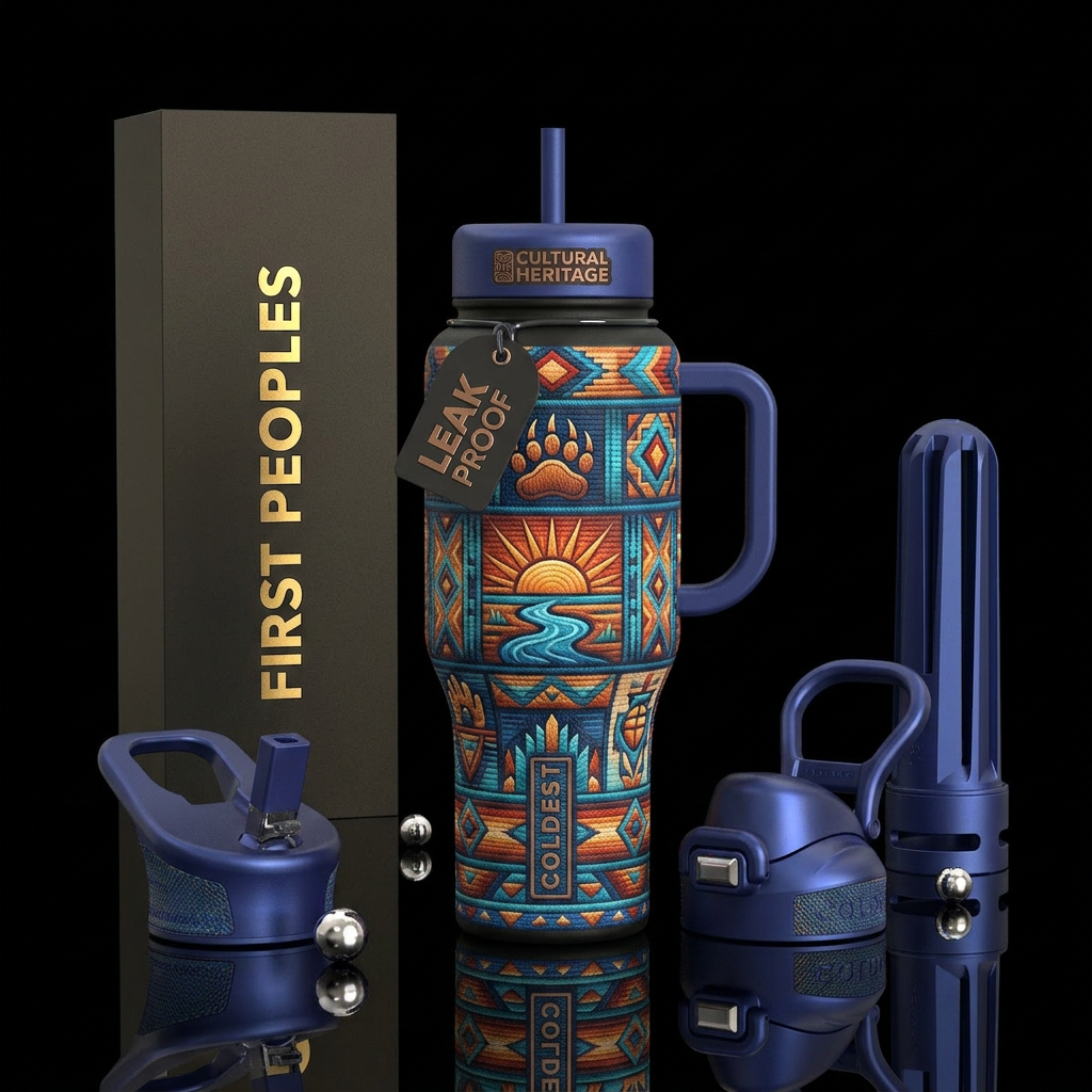 Native American water bottle design