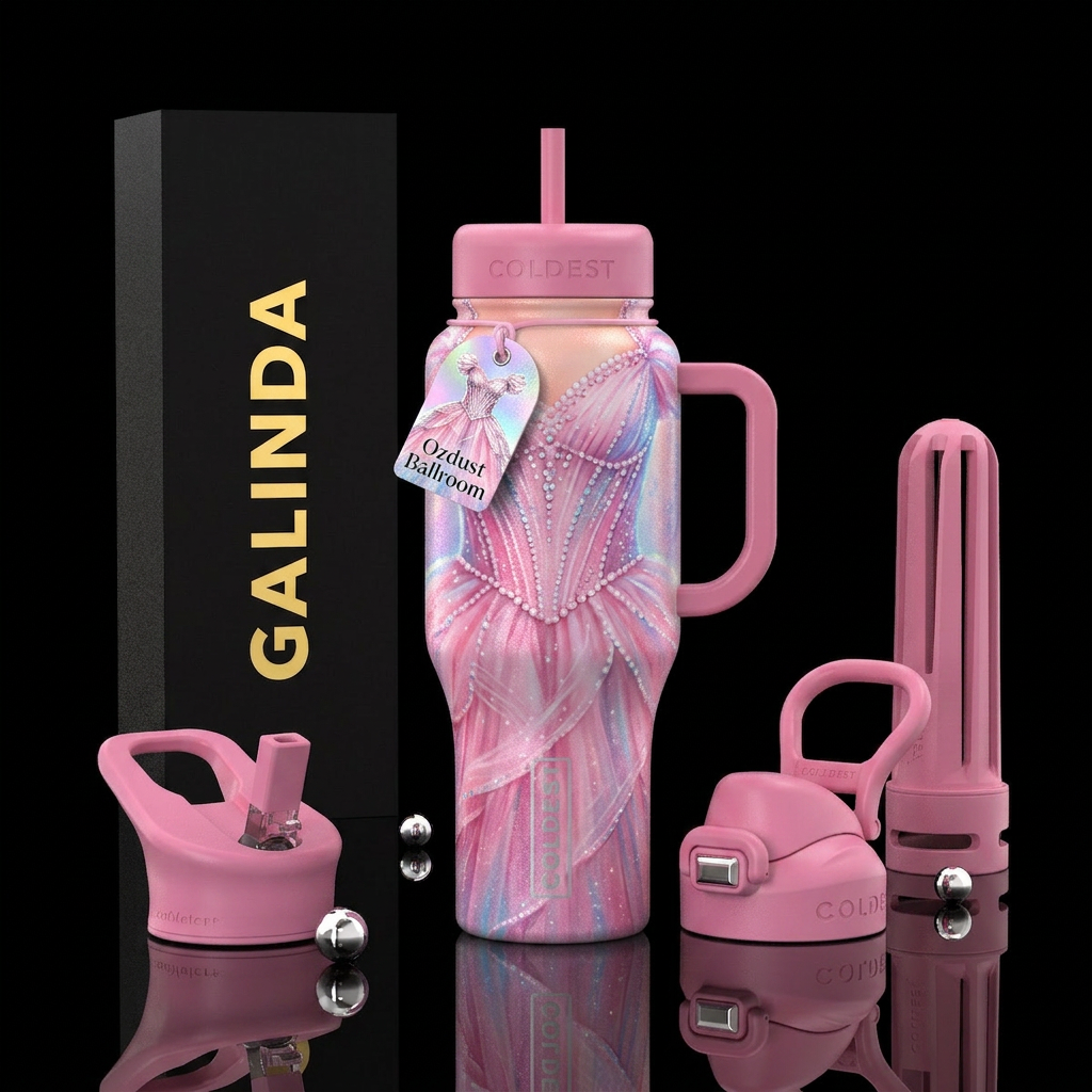 galinda ozdust ballroom dress water bottle design