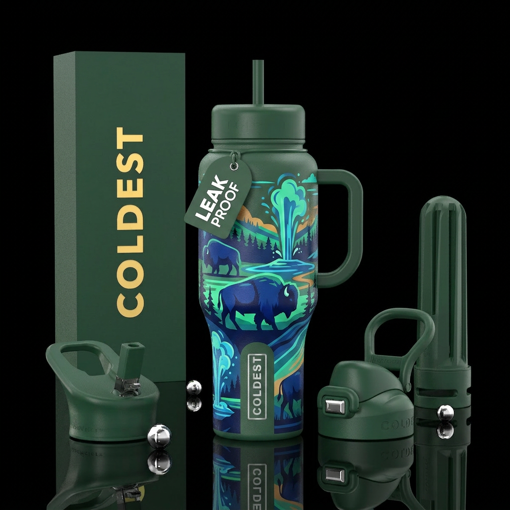US National Park series: Yellowstone water bottle design