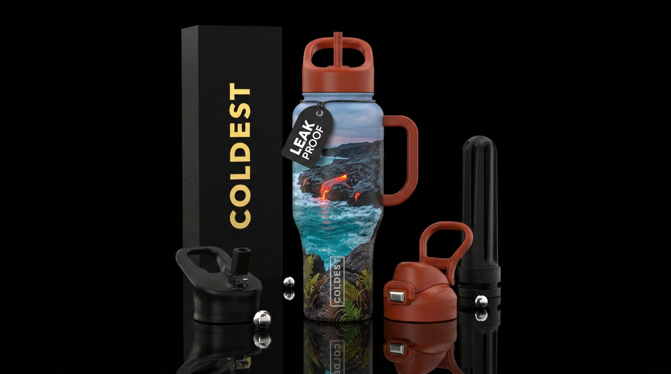 US National Park series: Hawaii Volcanos water bottle design