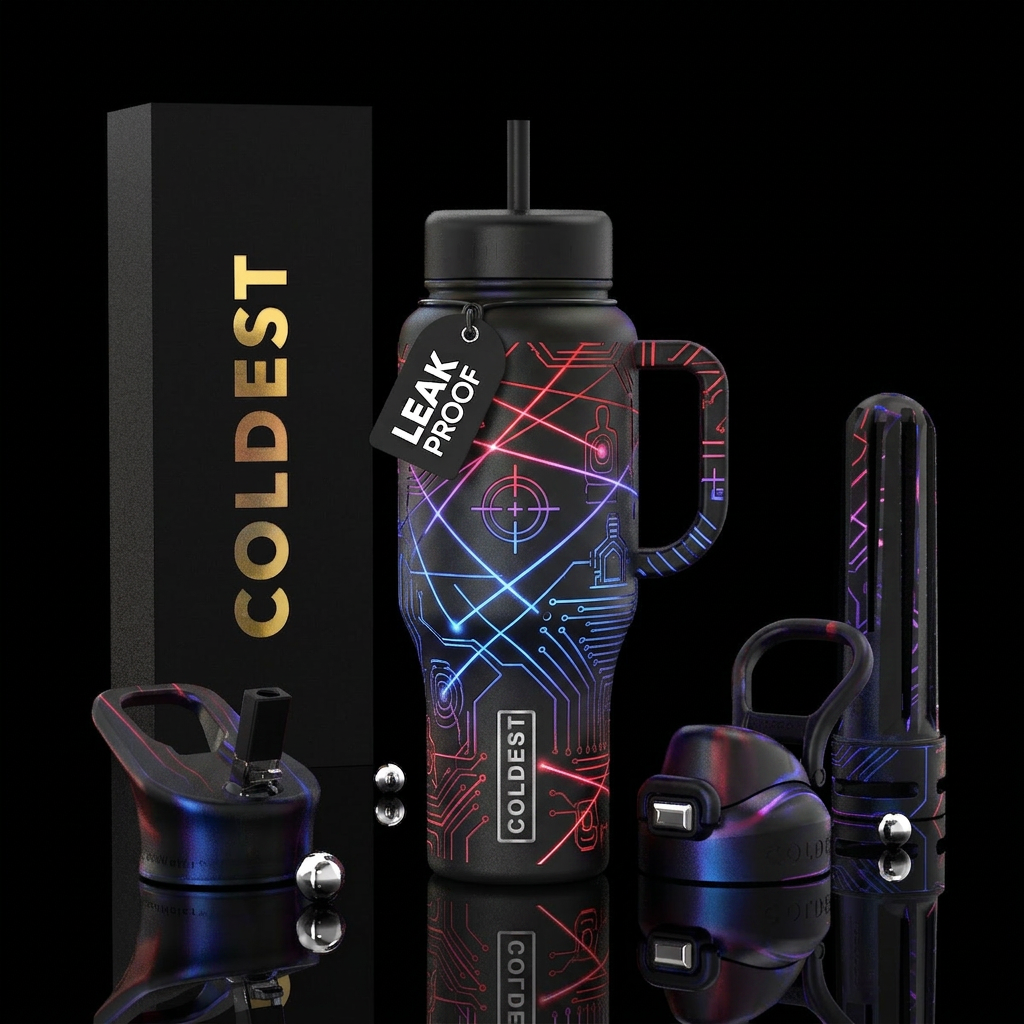 Laser Tag water bottle design