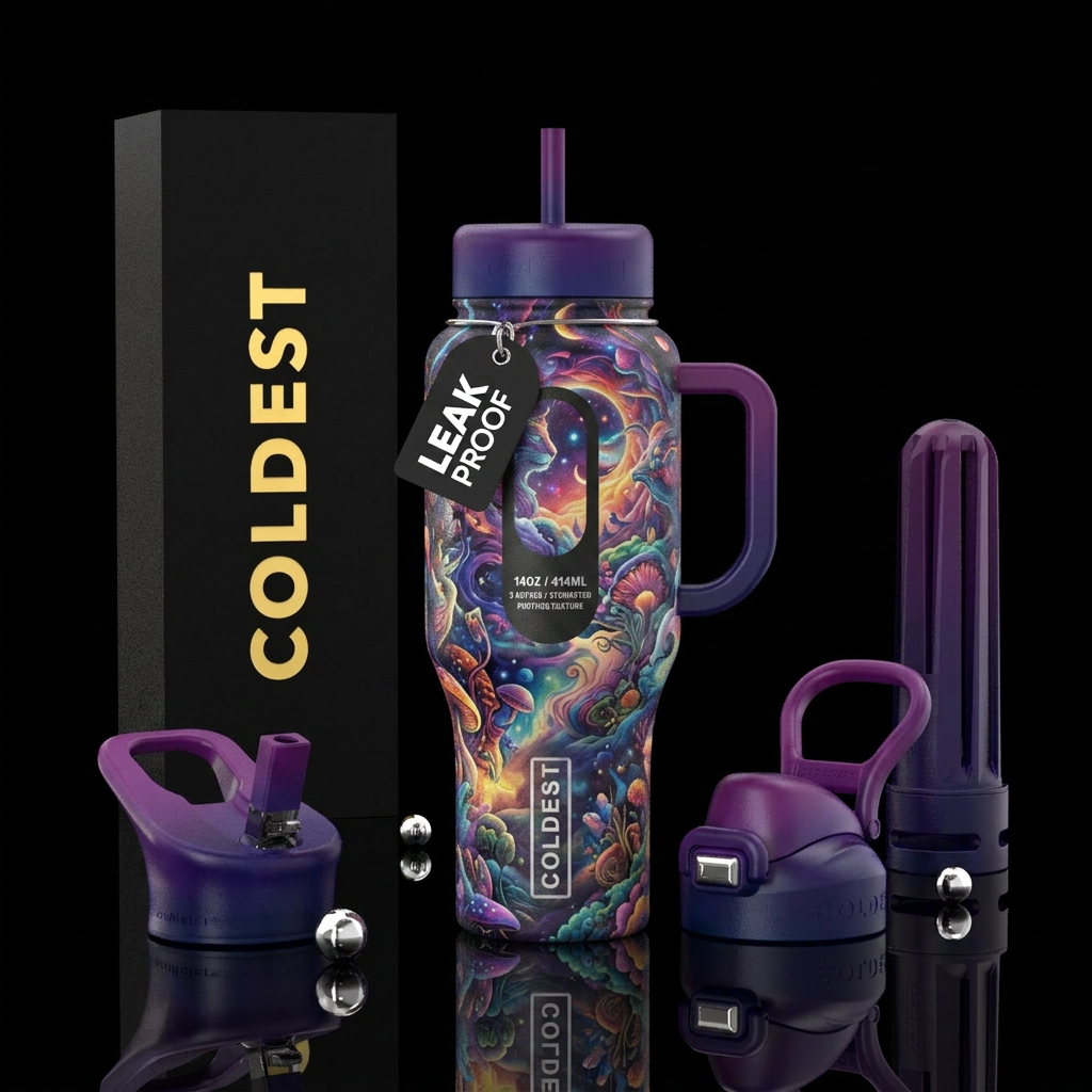 Psychedelic Fantasy water bottle design