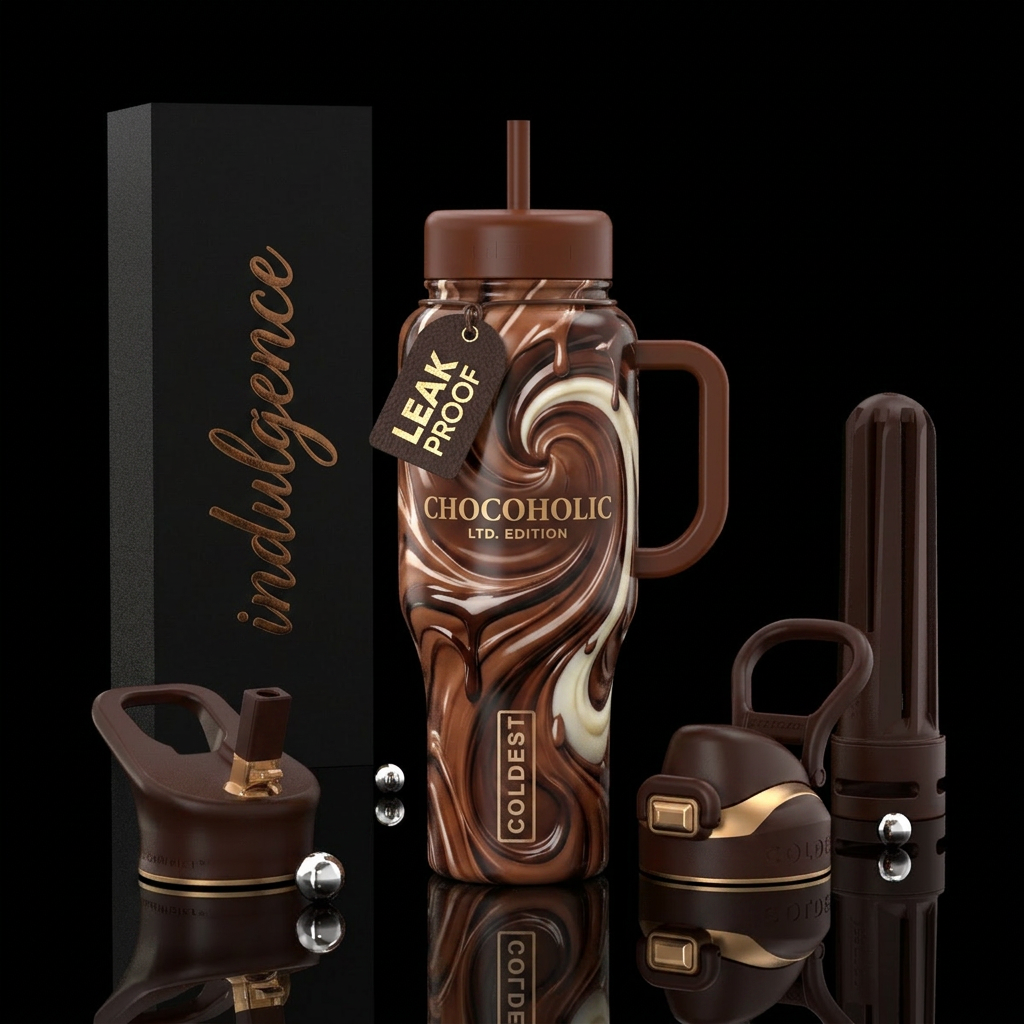Chocoholic water bottle design