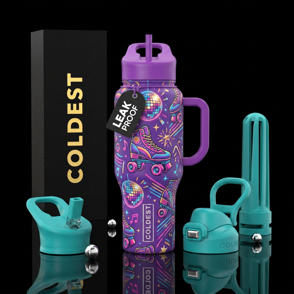 Roller boogie water bottle design