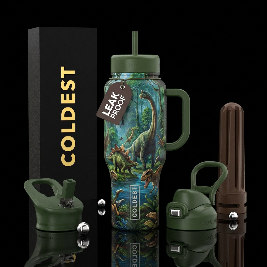 Jurassic period water bottle design