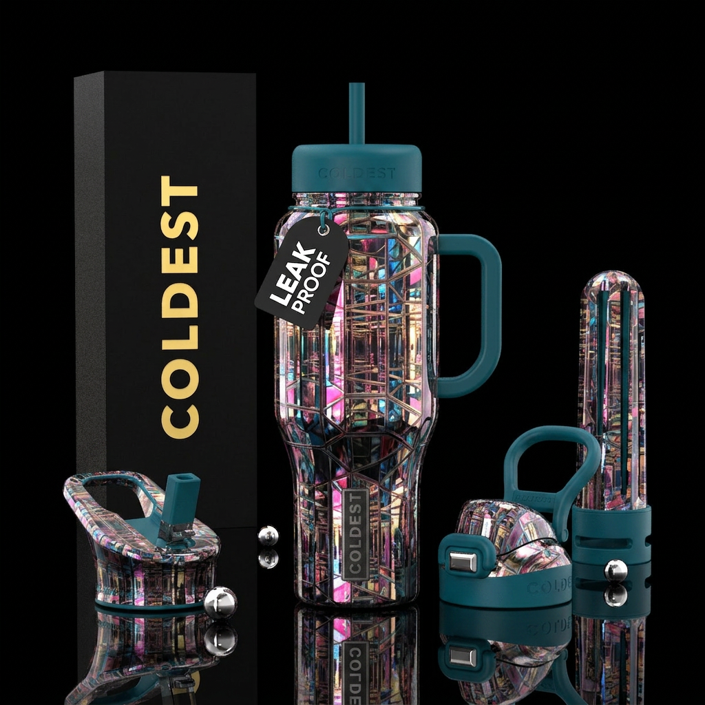 House of mirrors water bottle design
