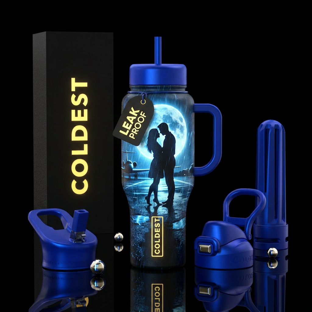 An intimate goodbye water bottle design