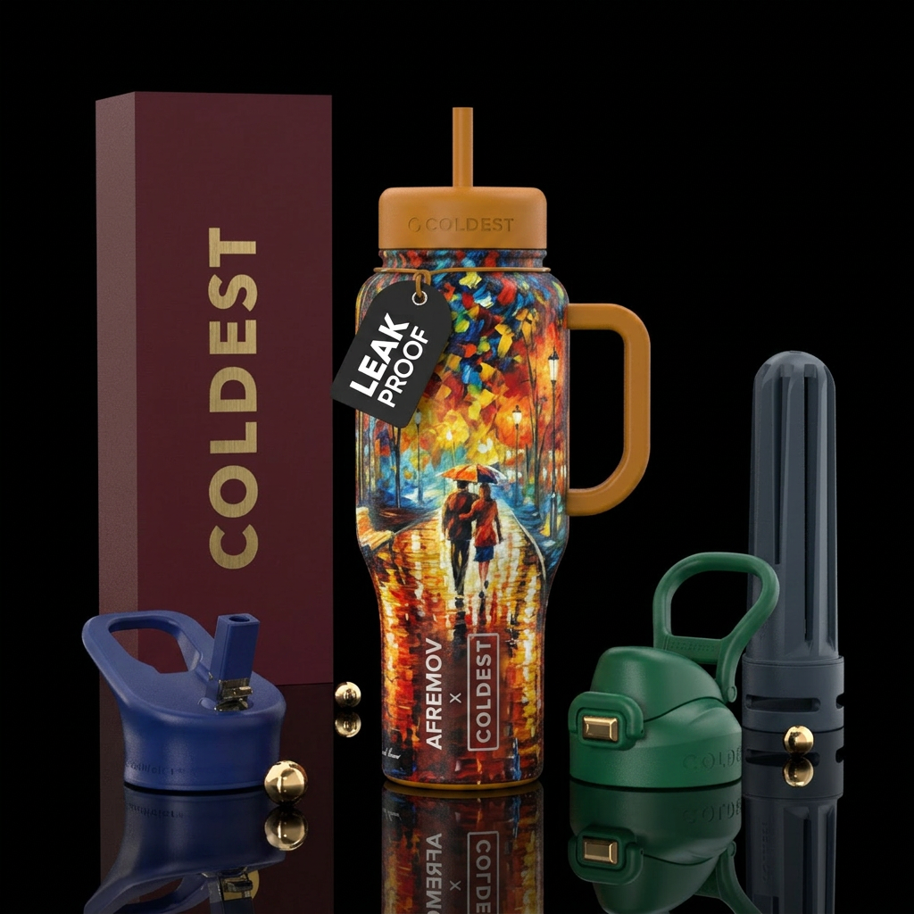 Farewell to Anger by Leonid Afremov water bottle design