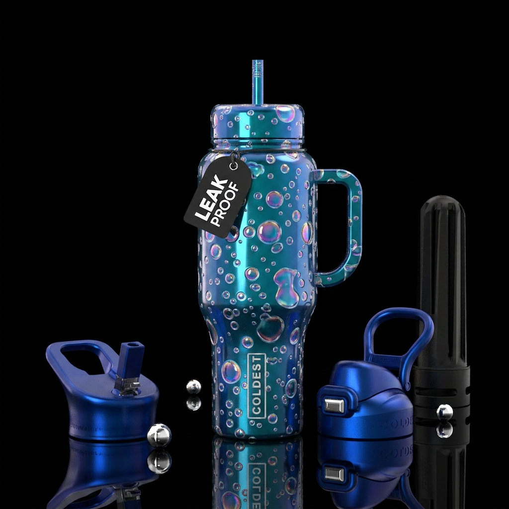 Bubbles water bottle design