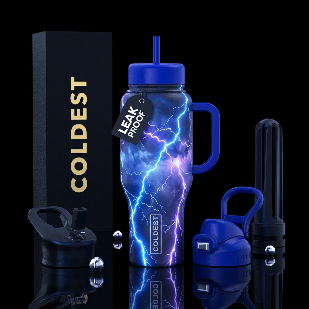 Glowie Lightning water bottle design
