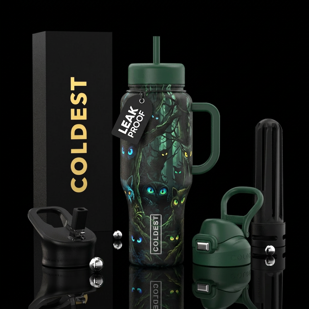 Glowie Eyes water bottle design