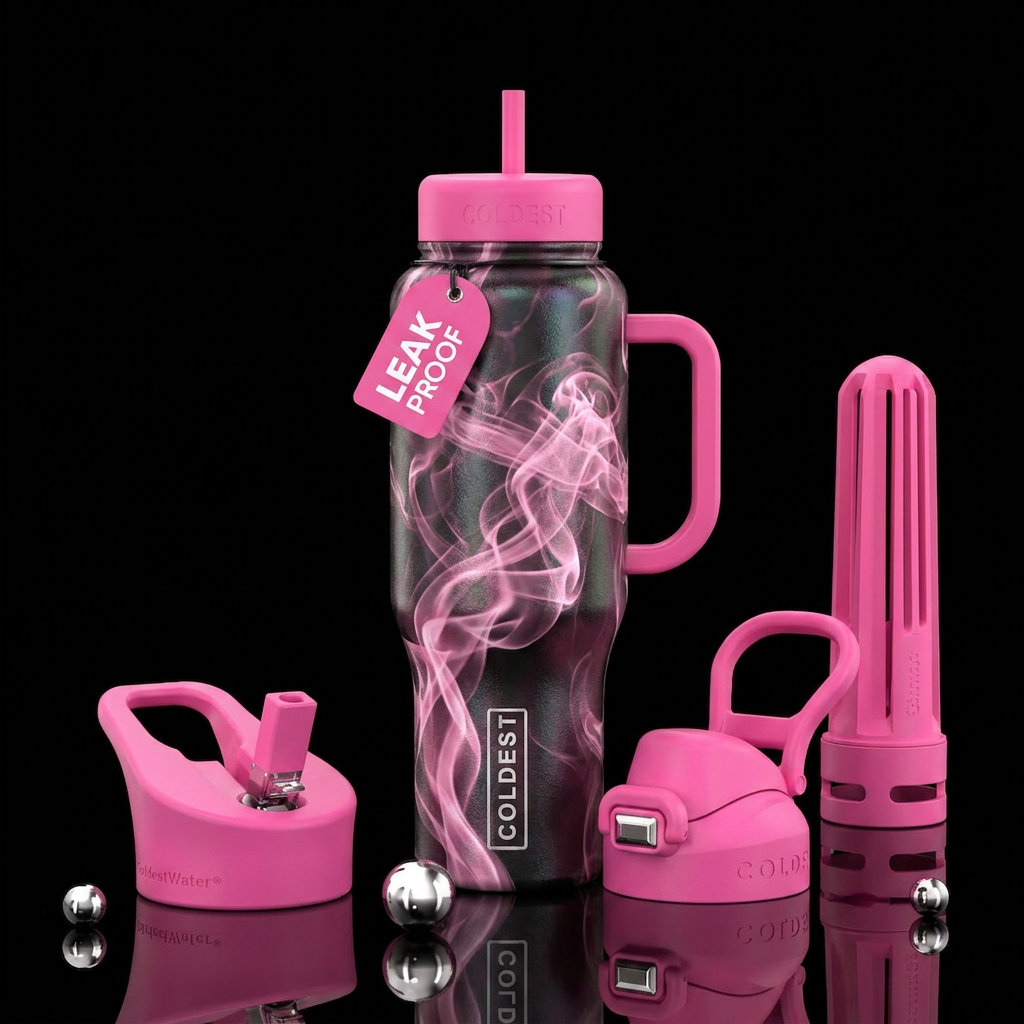 Smoky Pink water bottle design