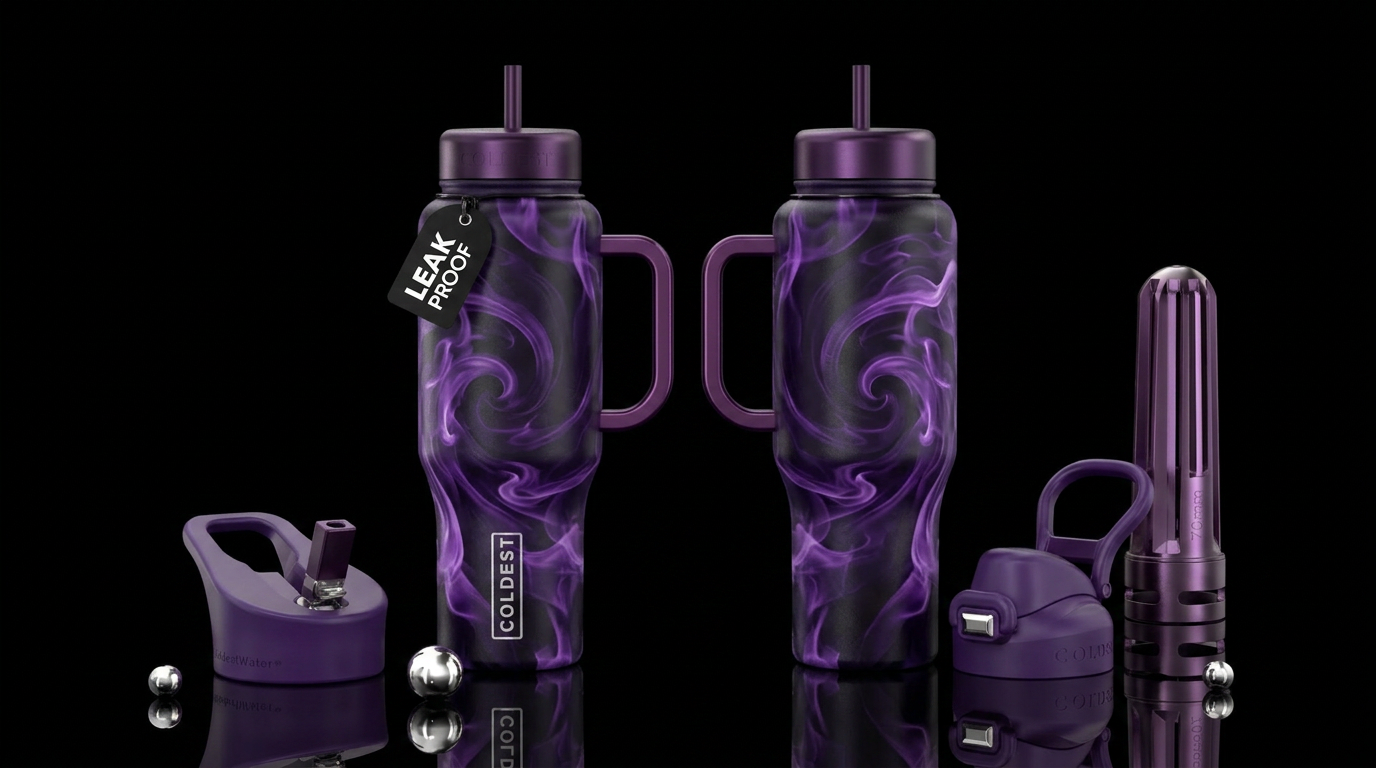 Smoky Purple water bottle design