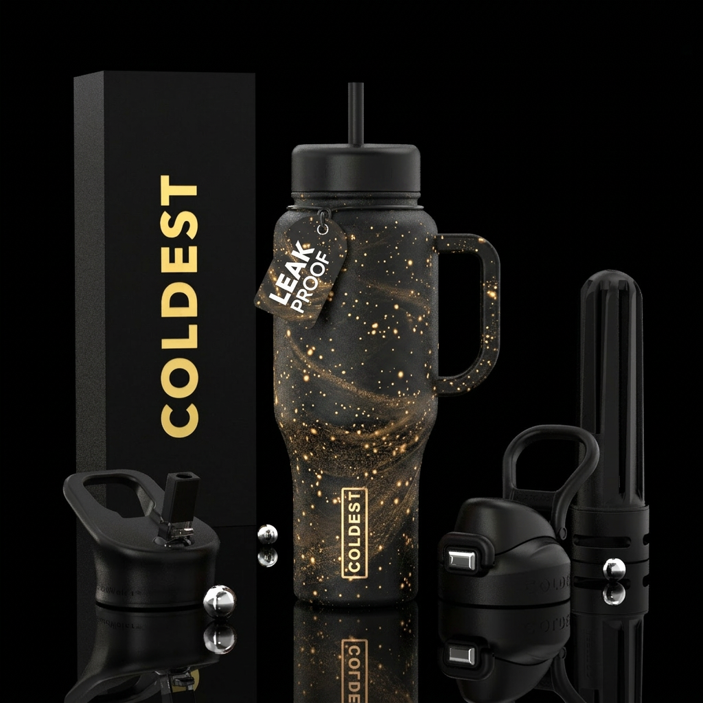 Firefly summer night breeze water bottle design
