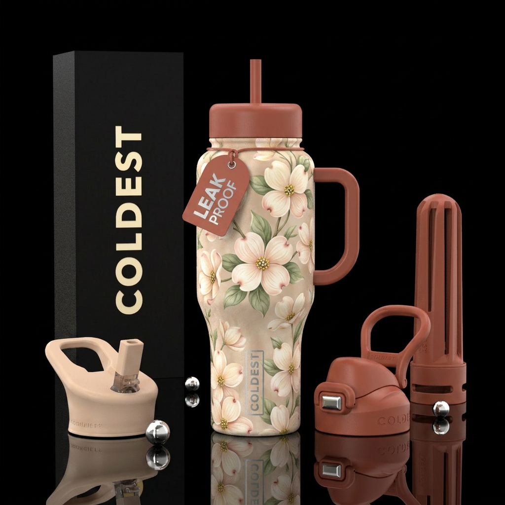 Dogwood vanilla blossom water bottle design