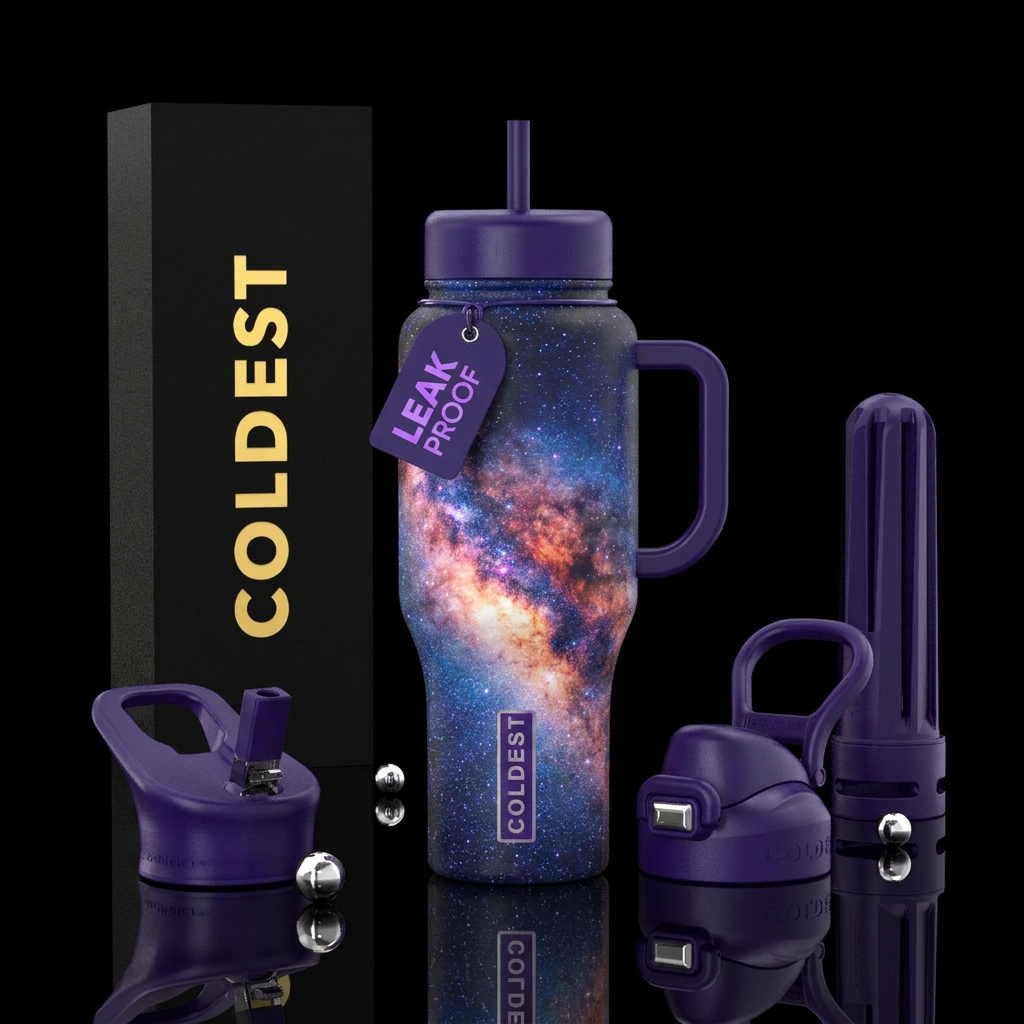 Milky way galaxy space nova water bottle design