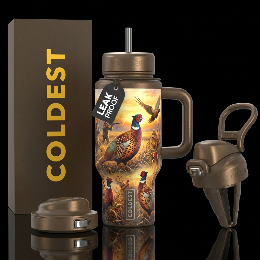 Pheasant hunting water bottle design