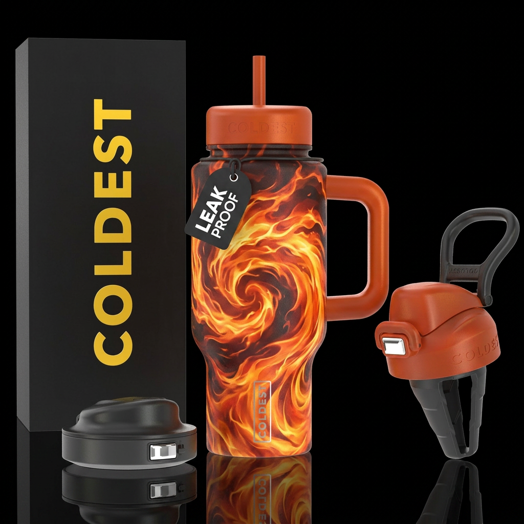 Dragon fire water bottle design