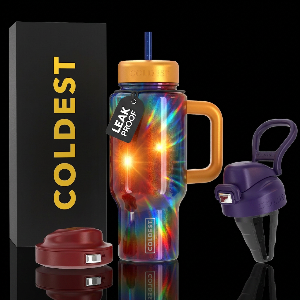 Sunspot rainbow prism water bottle design