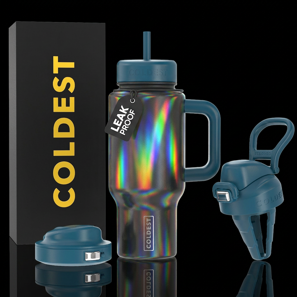 Sunspot rainbow prism water bottle design