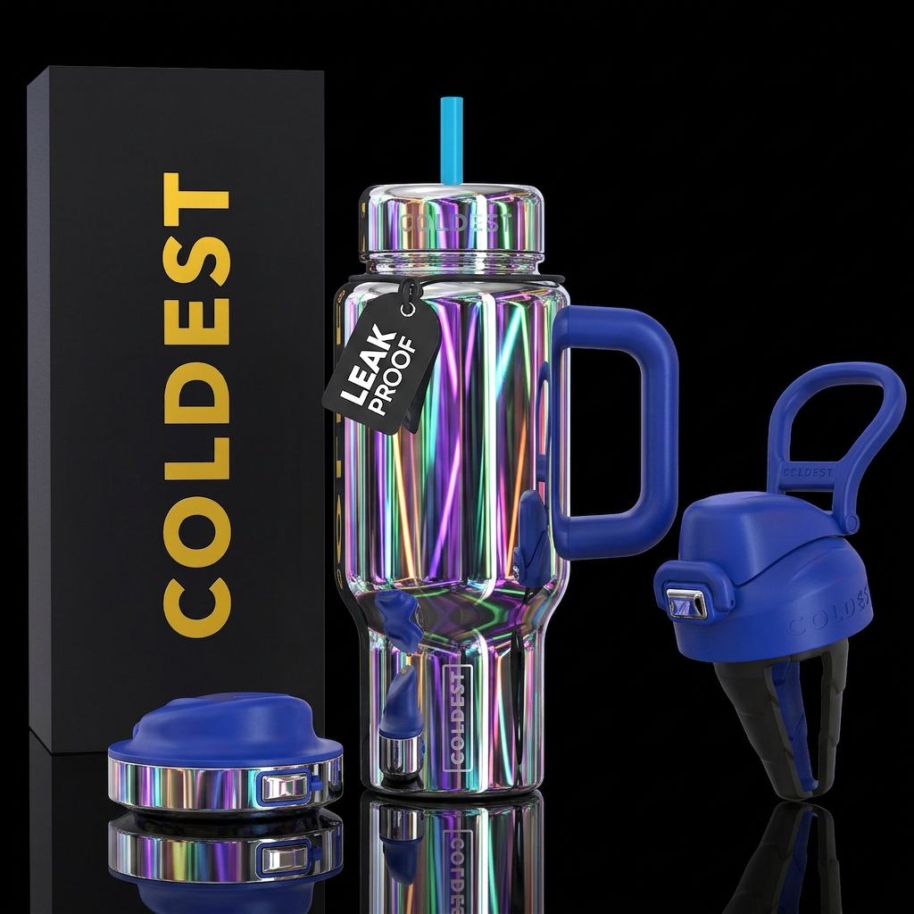 Chromed out water bottle design