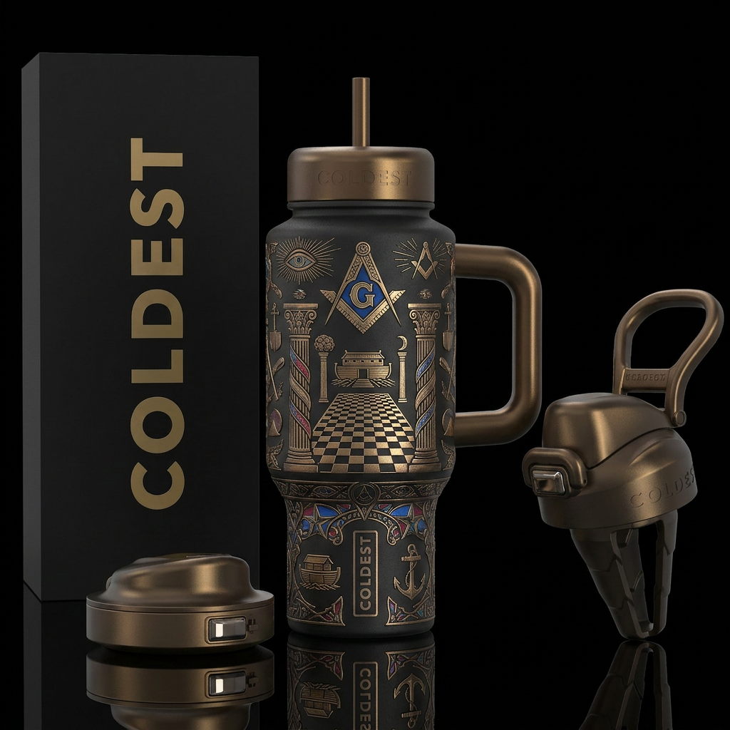 Freemasonry water bottle design