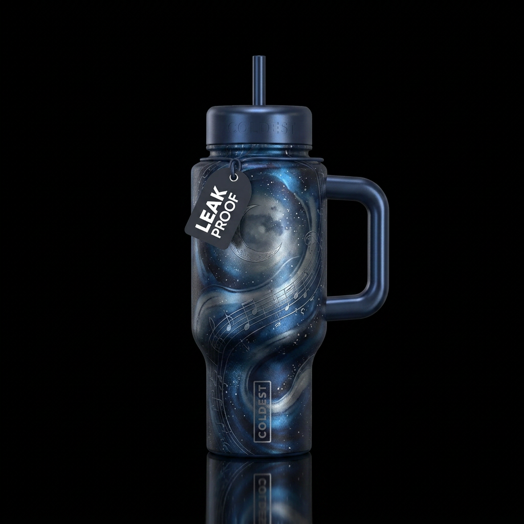 Moonlight sonata water bottle design