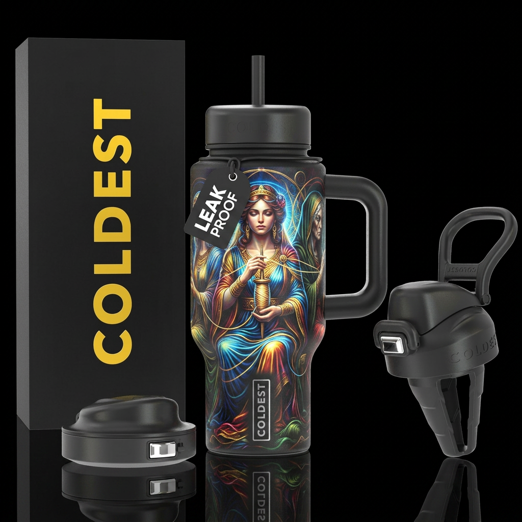 The fates three sisters water bottle design