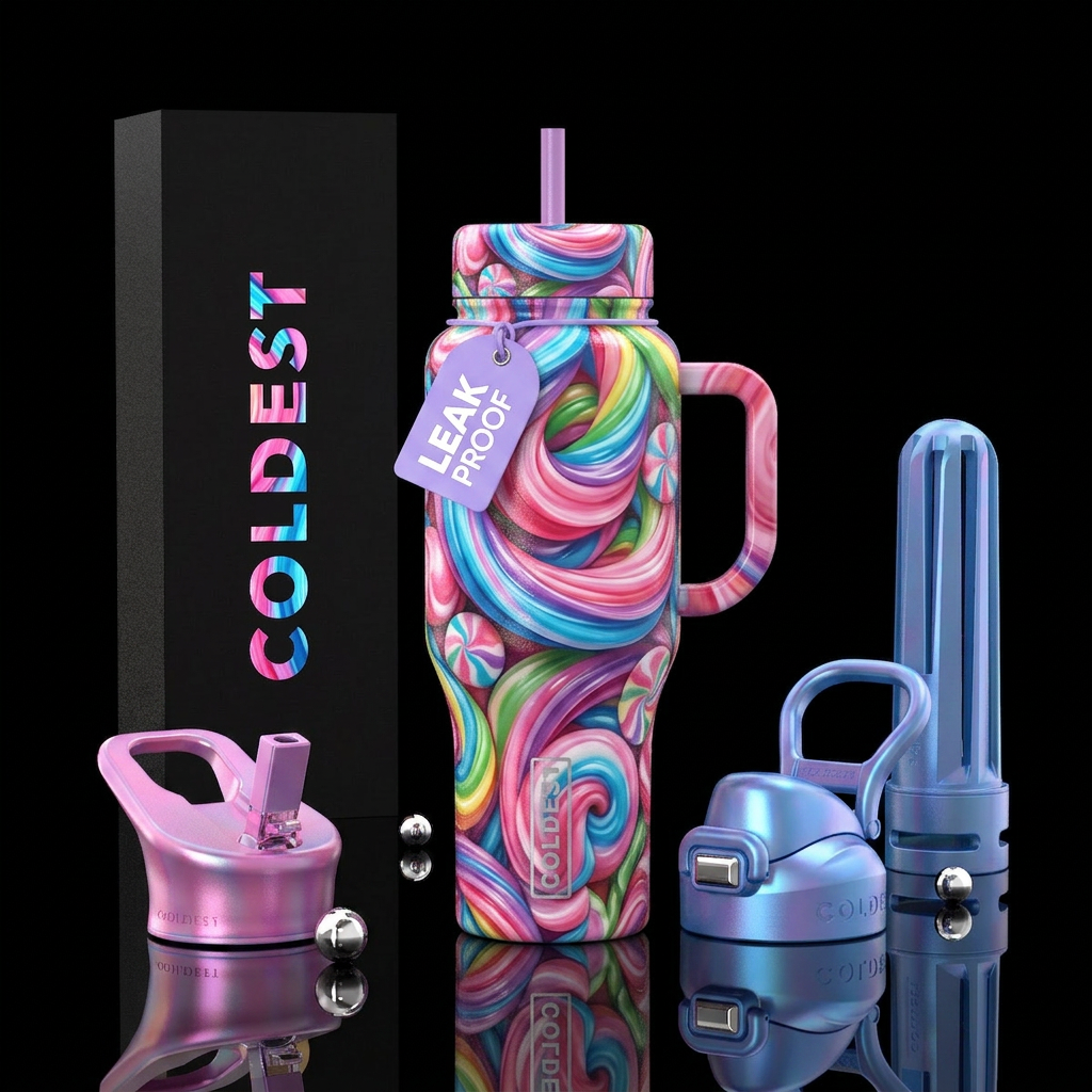 Laffy taffy heaven water bottle design