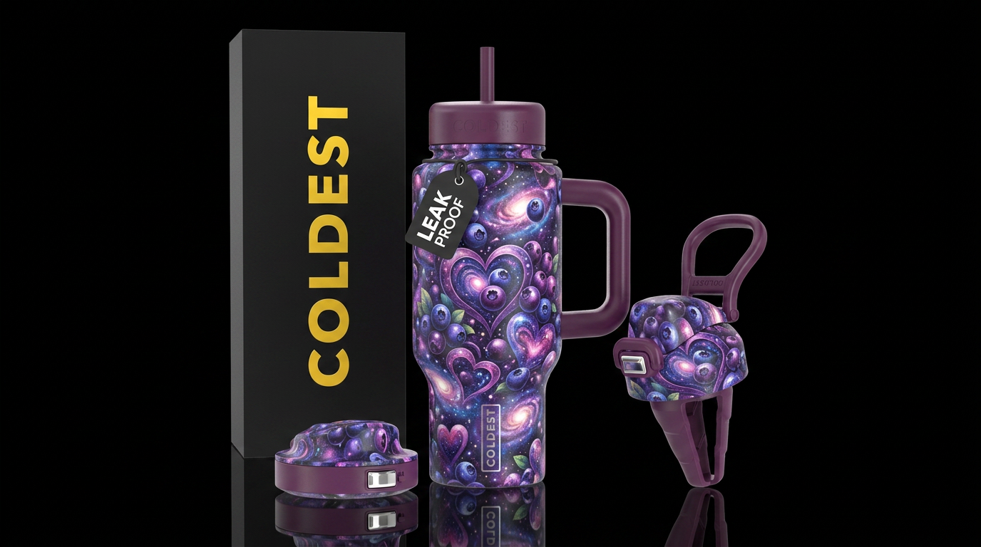 Huckleberry love dreams water bottle design