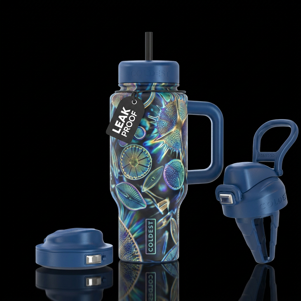 Diatom flare water bottle design