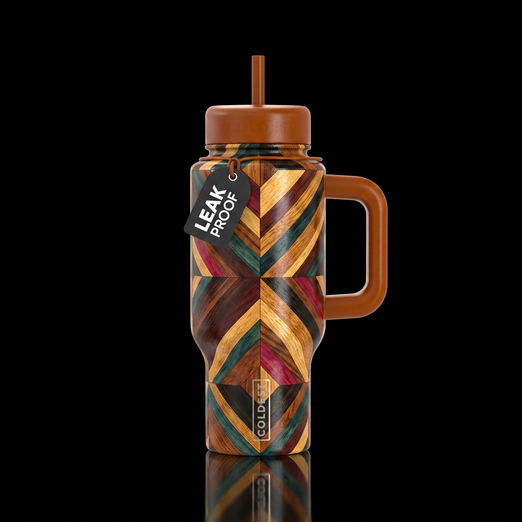 Parquet water bottle design