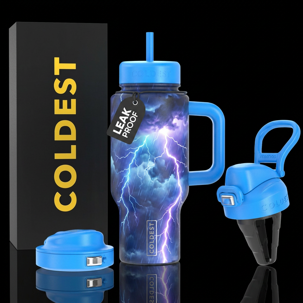 Thunderstorm water bottle design
