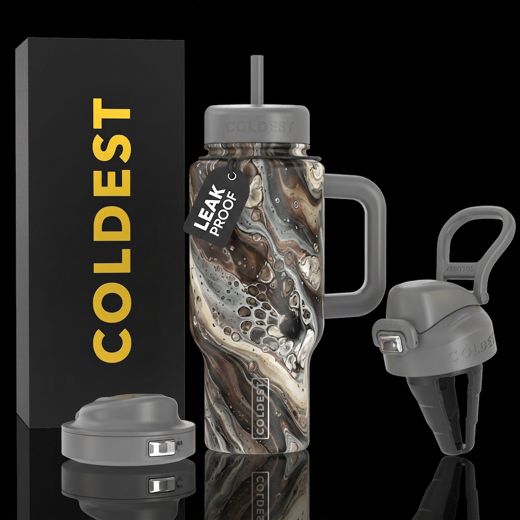 Neutral colorspaint pour water bottle design