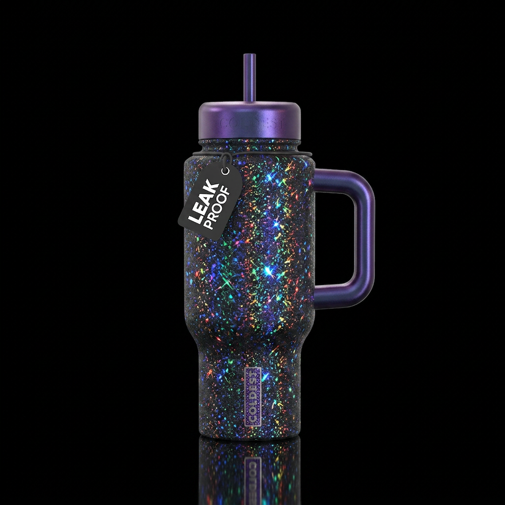 Chaos sparkle storm water bottle design
