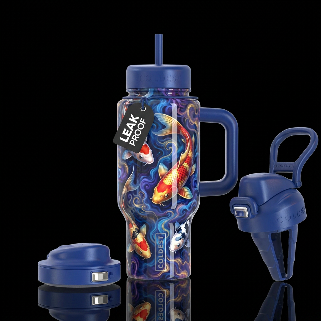 Koi fish secret haze water bottle design