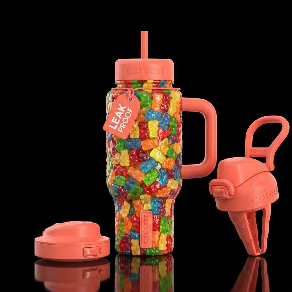 Gummy bears water bottle design
