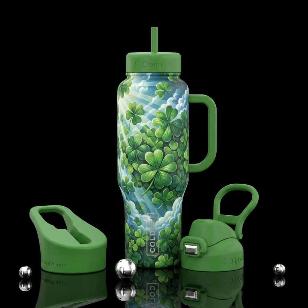 Clover heaven water bottle design