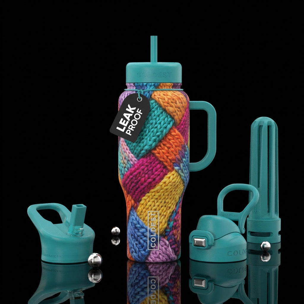 YARN Blankets colorful water bottle design