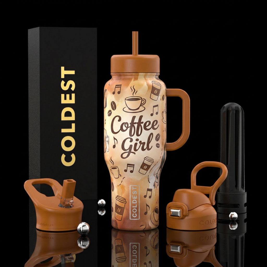 Alexandra kay coffee girl water bottle design