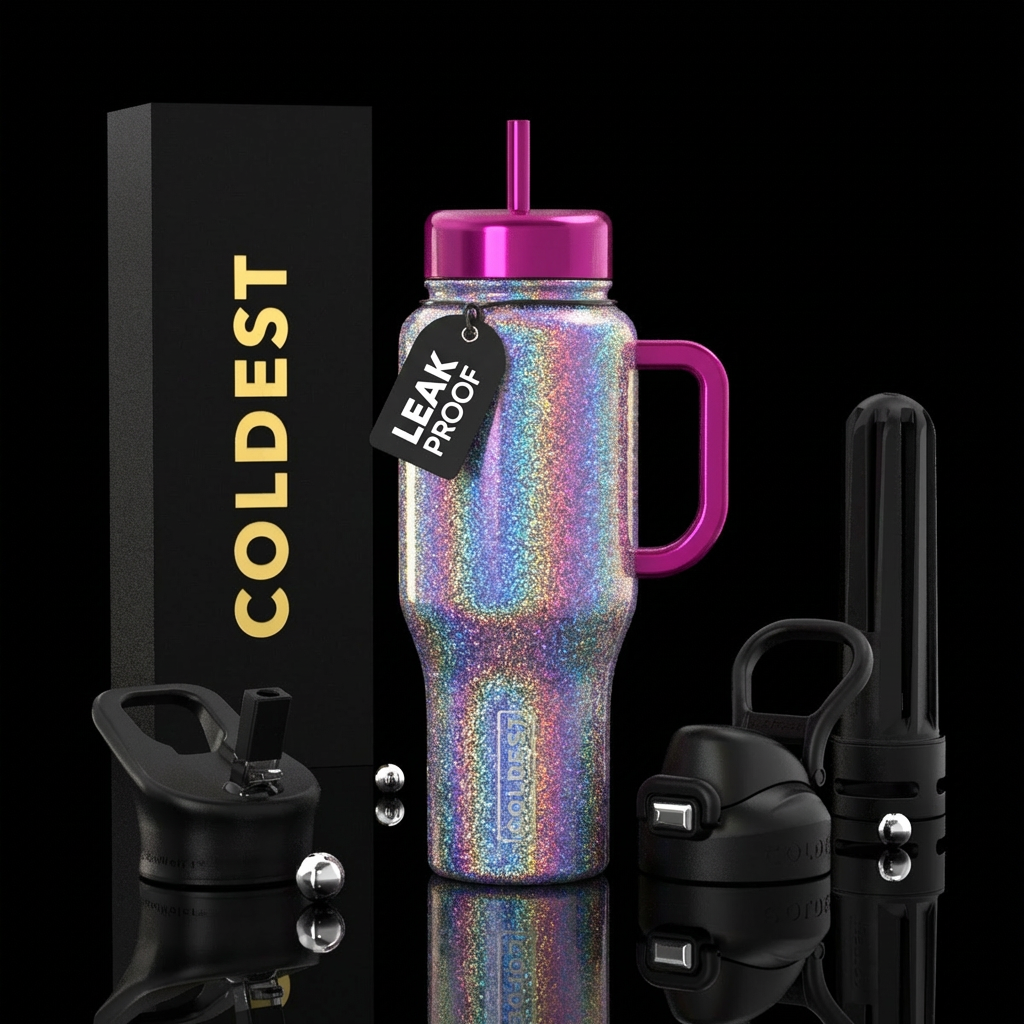 Sparkles,, shiny, beautiul, vibrant, beautiul, vib... water bottle design