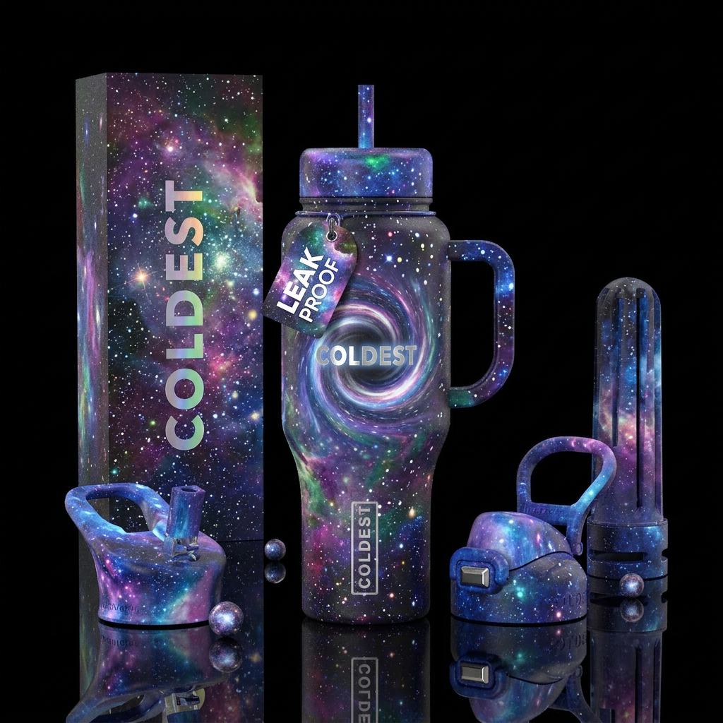 Portal to the universe water bottle design