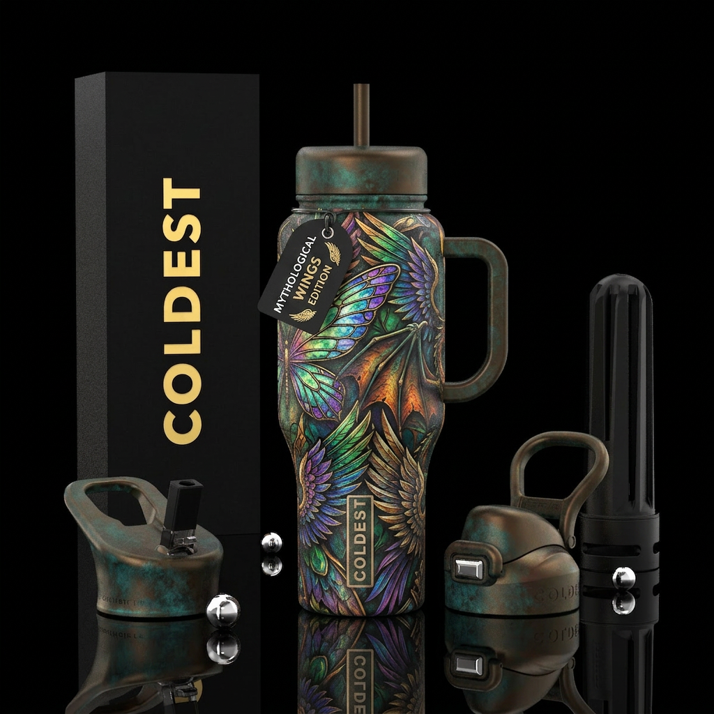 Wings from different mythological creatures includ... water bottle design